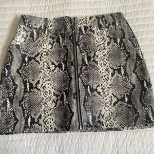 Snake print skirt